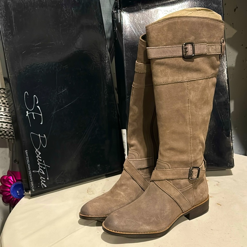 NWOT San Edelman suede boots. Size 7